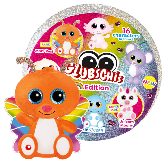 Glubschis Sammelfiguren Rainbow Serie 6 - Glubschi Glitzer - Figur Mari-Posi (selten)