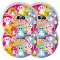 Blue Ocean Glubschis Sammelfiguren Rainbow Serie 6 - Glubschi Glitzer Figur - 4 Tüten