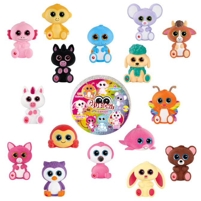 Glubschis Sammelfiguren Rainbow Serie 6 - Glubschi Glitzer Figur - Alle 16 Figuren