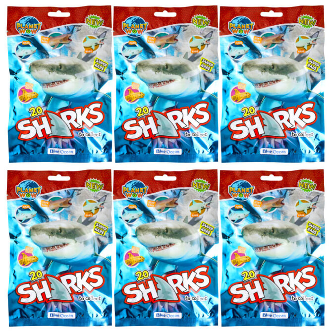Blue Ocean Sharks Sammelfiguren 2026 - Planet Wow Hai Figur - 6 Tüten