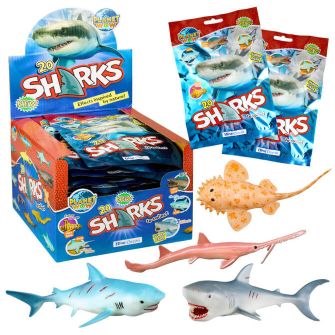 Blue Ocean Sharks Sammelfiguren 2026 - Planet Wow Hai Figur - 1 Display