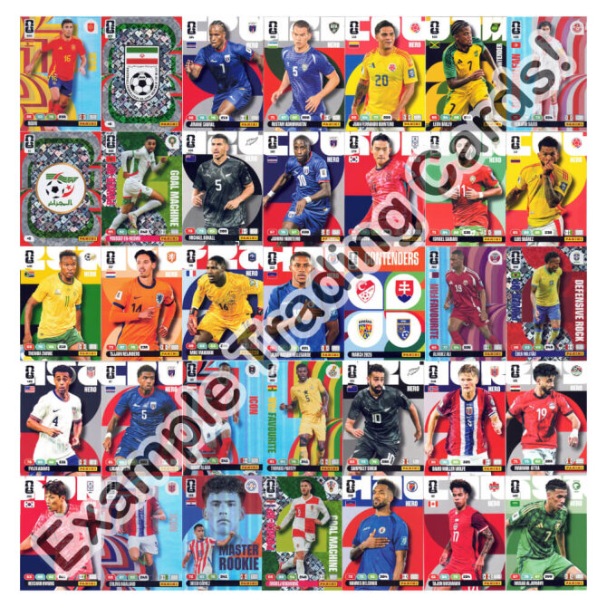 Fifa World Cup 2026 Adrenalyn XL - WM Trading Cards Sammelkarten - 35 verschiedene Karten