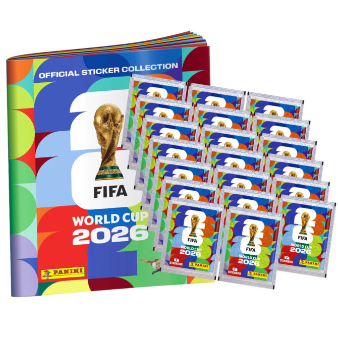 Fifa World Cup 2026 Sticker - WM Sammelsticker - 1 Album + 20 Tüten