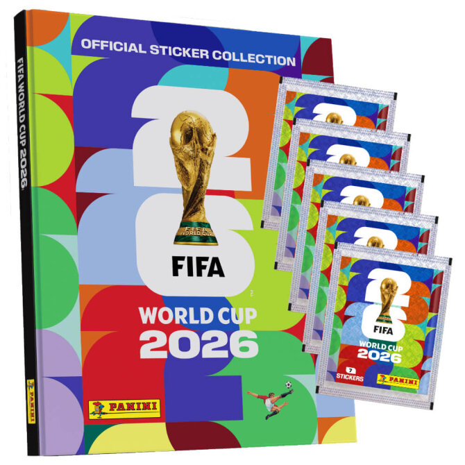 Fifa World Cup 2026 Sticker - WM Sammelsticker - 1 Hardcover Album + 5 Tüten