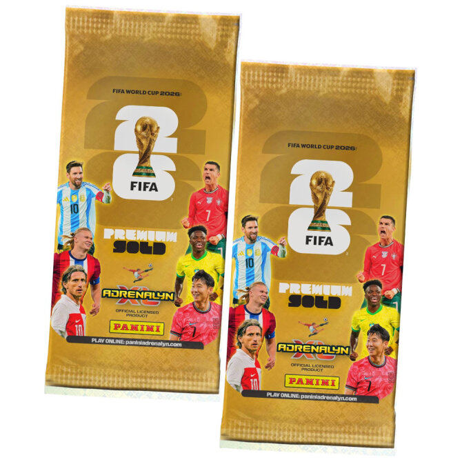 Fifa World Cup 2026 Adrenalyn XL - WM Trading Cards Karten - 2 Premium Gold Pack