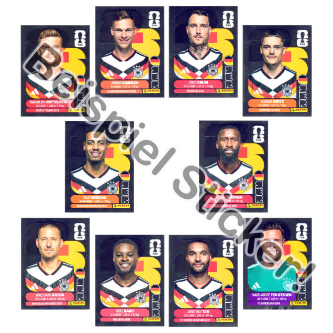 Fifa World Cup 2026 Sticker - DFB WM Sammelsticker - 10 DFB glitzer Sticker