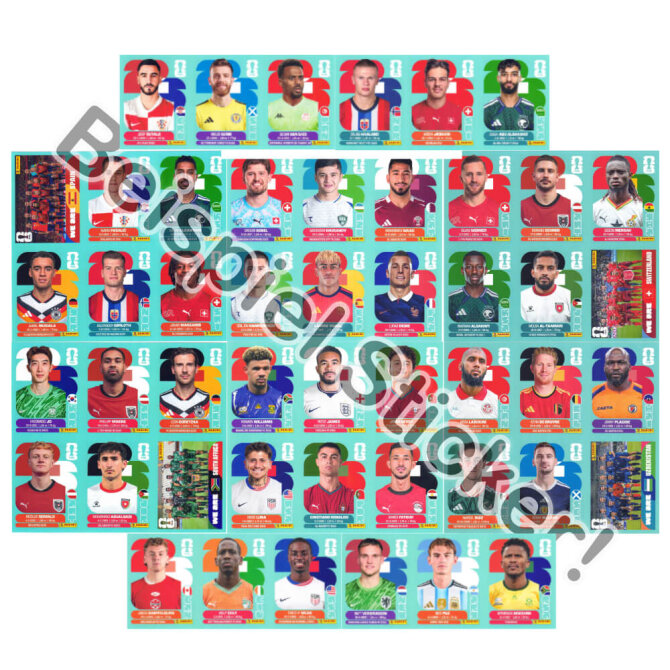 Fifa World Cup 2026 - WM Sammelsticker - 48 verschiedene Sticker