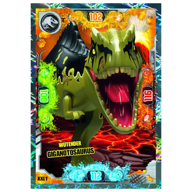 Lego Jurassic World 2 Karten - Sammelkarten Trading Cards (2022) - XXL1 Gold Karte