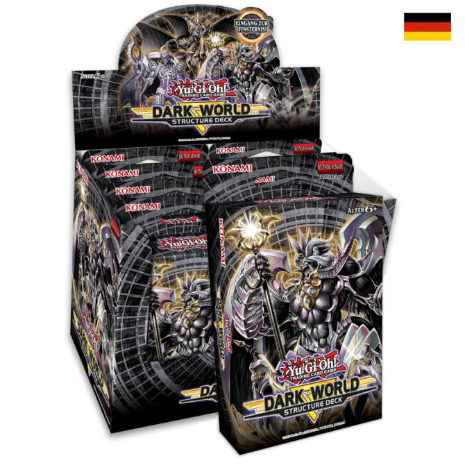 YGO Yu-Gi-Oh! 1 Display mit 8 Dark World Structure Decks - Karten Sammelkarten - 1 Auflage Deutsch