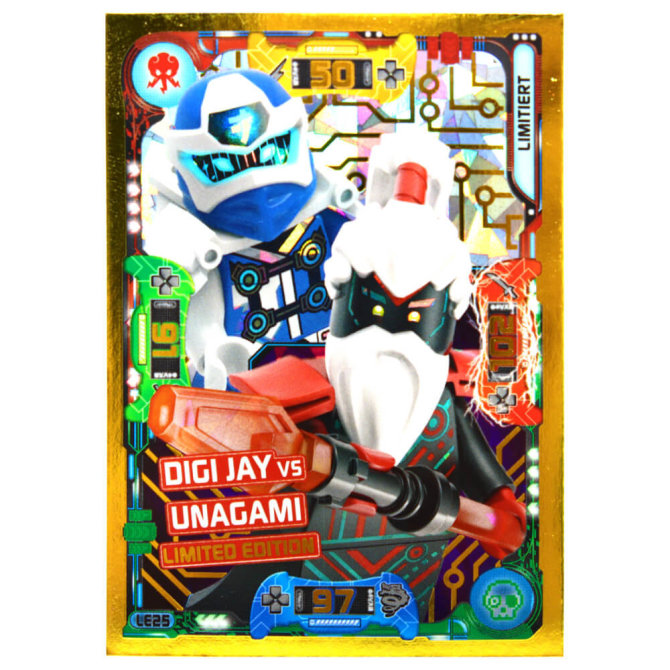 Lego Ninjago Karten Trading Cards Serie 5 - Sammelkarten - Gold Karte LE25