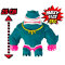 Cicaboom Elastikorps Fighter Collection - Super Strech - 1 Abyss Green Maxy Size Sammelfigur Grün-Rot
