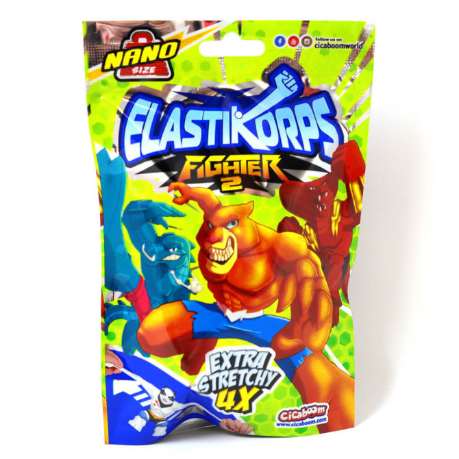 Cicaboom Elastikorps Fighter 2 Collection Nano Size - Super Strech - 1 Booster / Tüte Sammelfigur