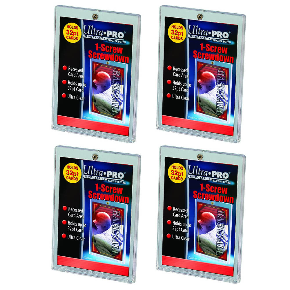 5-Pack Ultra Pro 4-Screw Screwdown Card Holders - Non-Recessed, UV Protected For Trading Cards