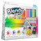 Blendy Pens Blend & Spray Set mit 14 Filzstifte + 7 Farbstifte Mischkammern + 8 magische Poster + 2 Schablonen und Airbrush