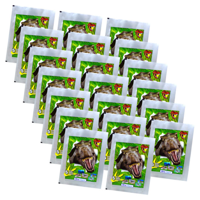 Dinosaurier Sticker Kollektion 2022 - 20 Tüten Sammelsticker