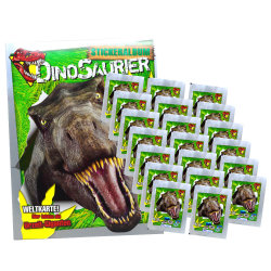 Dinosaurier Sticker Kollektion 2022 - 1 Album + 20...