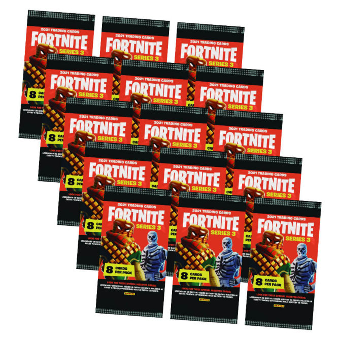 Panini Fortnite Karten Serie 3 (2022) - Fortnite Trading Cards Sammelkarten - 15 Booster