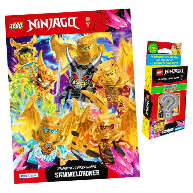 Lego Ninjago Karten Trading Cards Serie 8 - CRYSTALIZED (2023) - 1 Sammelmappe + 1 Blister Sammelkarten