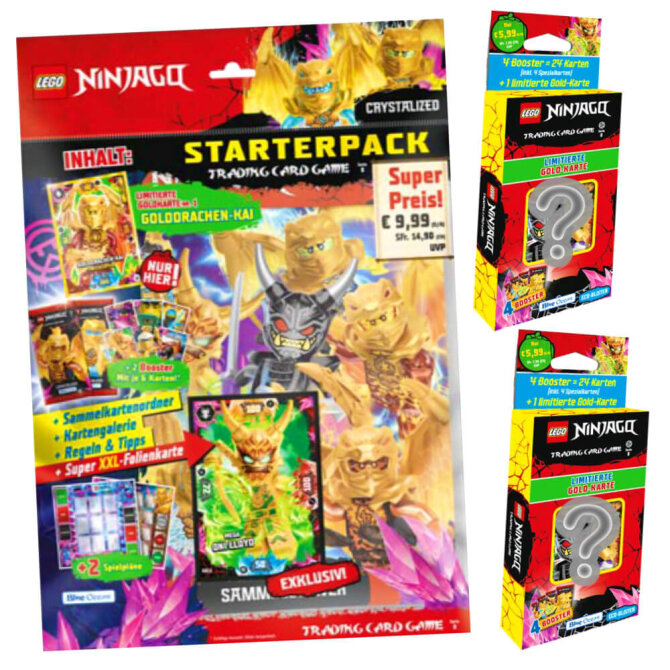 Lego Ninjago Karten Trading Cards Serie 8 - CRYSTALIZED (2023) - 1 Starter + 2 Blister Sammelkarten