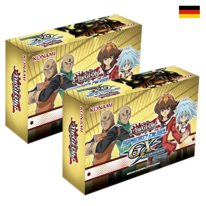 YGO Yu-Gi-Oh! 2x Speed Duel GX: Midterm Paradox Mini Boxen - Karten Sammelkarten - Deutsch