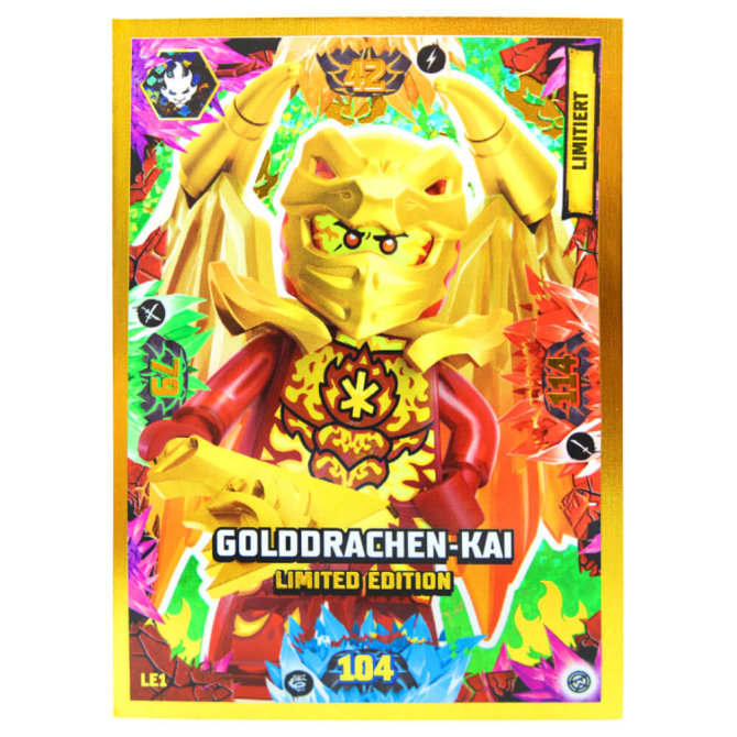Lego Ninjago Karten Trading Cards Serie 8 - CRYSTALIZED (2023) - Gold Karte LE1 Sammelkarten