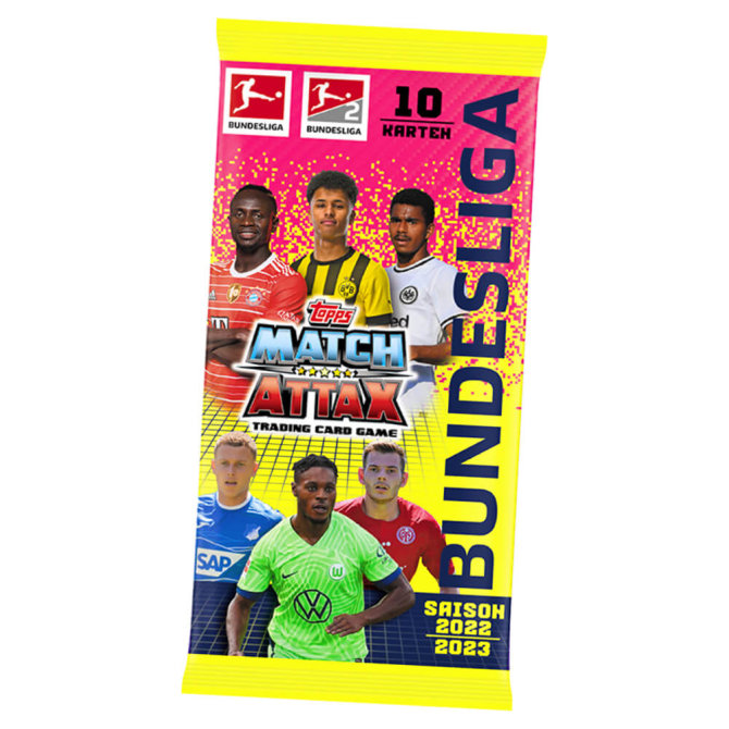 Topps Match Attax Bundesliga Karten Saison 2022/2023 - 1 Booster Sammelkarten