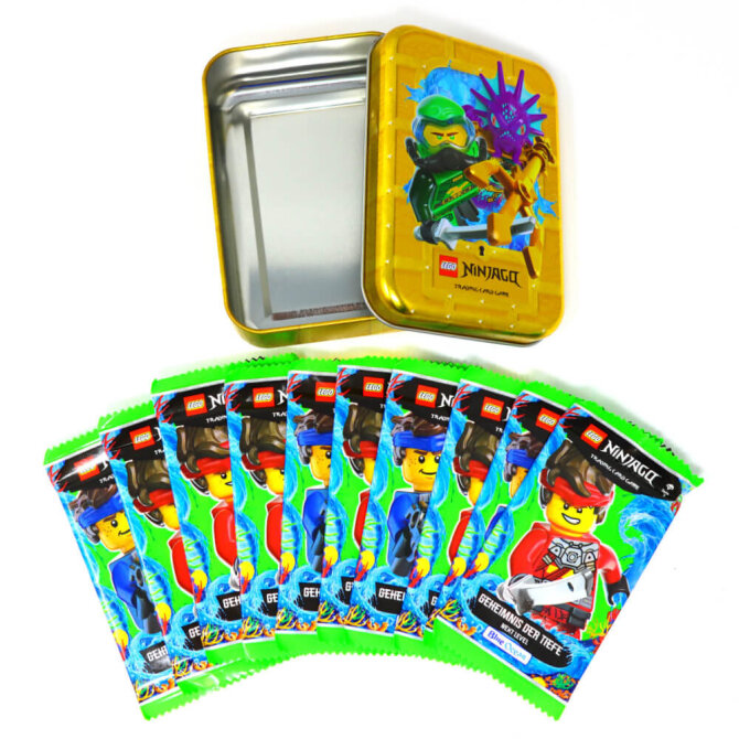 Lego Ninjago Karten Trading Cards Serie 7 - Geheimnis der Tiefe Next Level - 1 Tin Dose (10 Booster)
