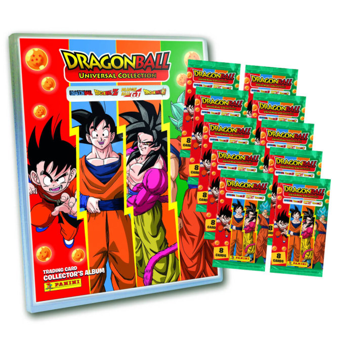 Dragon Ball Universal Collection Karten - Trading Cards (2022) - 1 Sammelmappe + 10 Booster