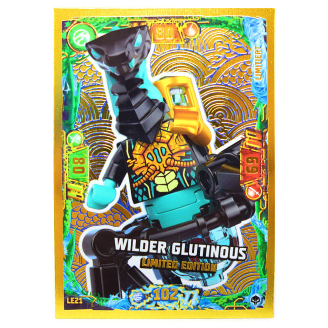 Lego Ninjago Karten Trading Cards Serie 7 - Geheimnis der Tiefe Next Level - Gold Karte LE21