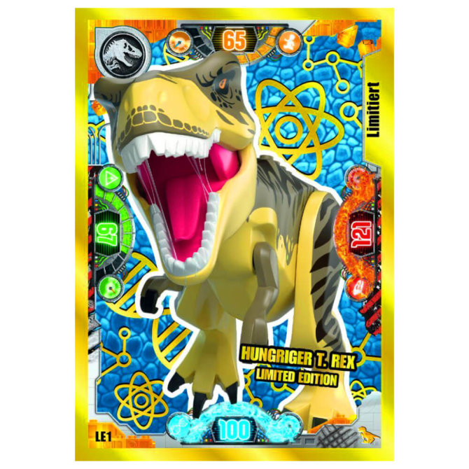 Lego Jurassic World 2 Karten - Sammelkarten Trading Cards (2022) - LE1 Gold Karte
