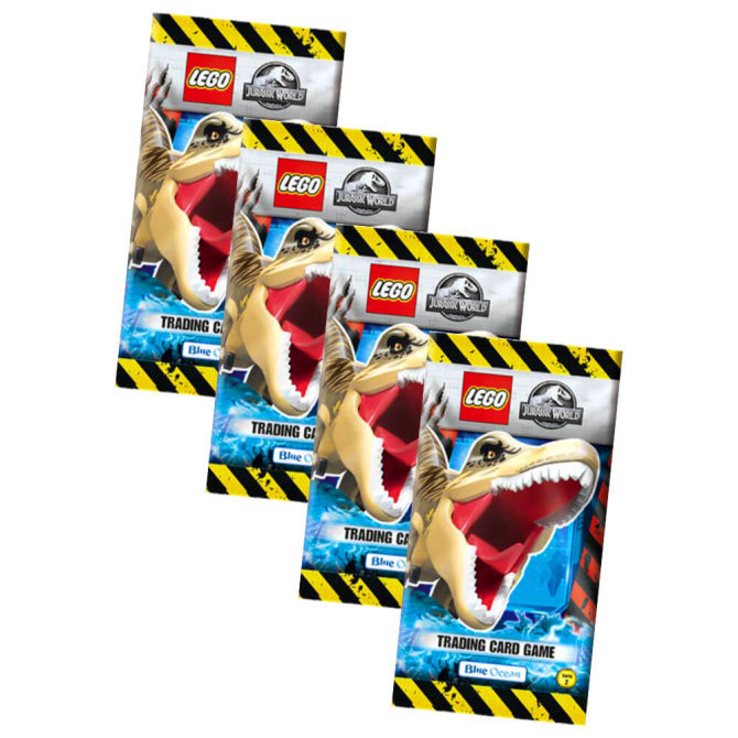 Lego Jurassic World 2 Karten - Sammelkarten Trading Cards (2022) - 4 Booster