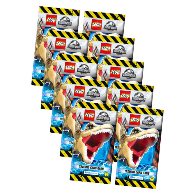 Lego Jurassic World 2 Karten - Sammelkarten Trading Cards (2022) - 10 Booster