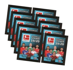 Topps Bundesliga Sticker 2019 / 2020 - 10 Tüten ( 50...