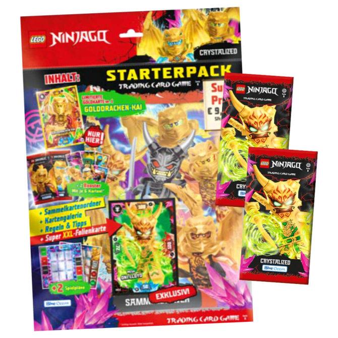 Lego Ninjago Karten Trading Cards Serie 8 - CRYSTALIZED (2023) - 1 Starter + 2 Booster Sammelkarten