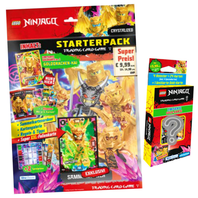 Lego Ninjago Karten Trading Cards Serie 8 - CRYSTALIZED (2023) - 1 Starter + 1 Blister Sammelkarten