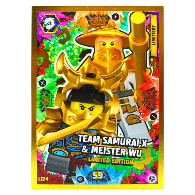 Lego Ninjago Karten Trading Cards Serie 8 - CRYSTALIZED (2023) - Gold Karte LE24 Sammelkarten