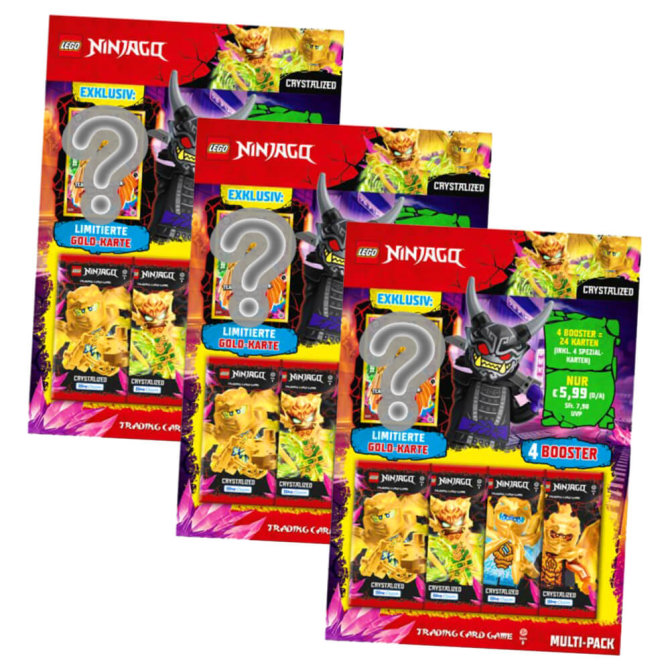 Lego Ninjago Karten Trading Cards Serie 8 - CRYSTALIZED (2023) - 3 Multipack Sammelkarten