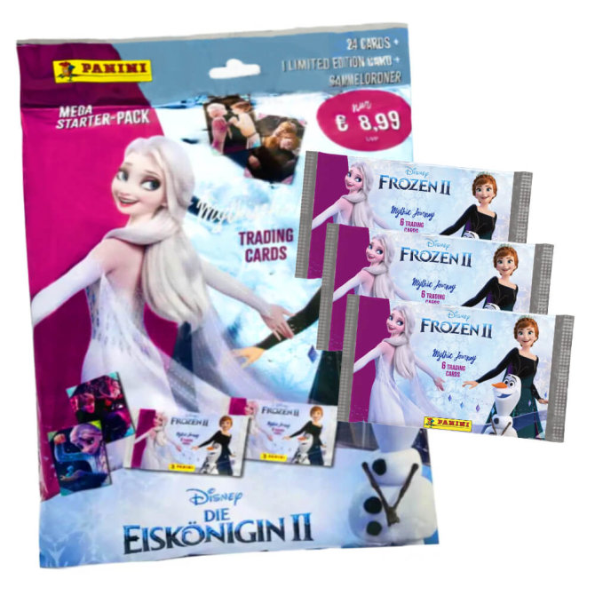 Disney Die Eisk&ouml;nigin 2 - Karten Trading Cards - Mythische Reise (2023) - 1 Starter + 3 Booster Sammelkarten