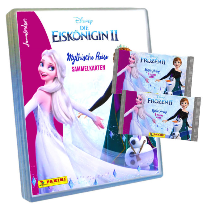 Disney Die Eiskönigin 2 - Karten Trading Cards - Mythische Reise (2023) - 1 Sammelmappe + 2 Booster Sammelkarten