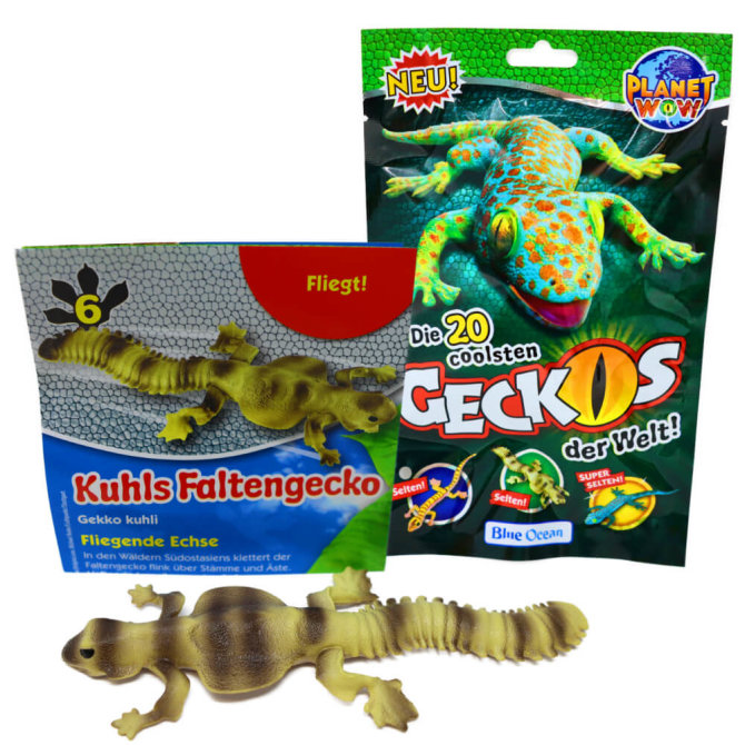 Blue Ocean Geckos Sammelfiguren 2023 - Planet Wow selten fliegt - Figur 6. Kuhls Faltengecko