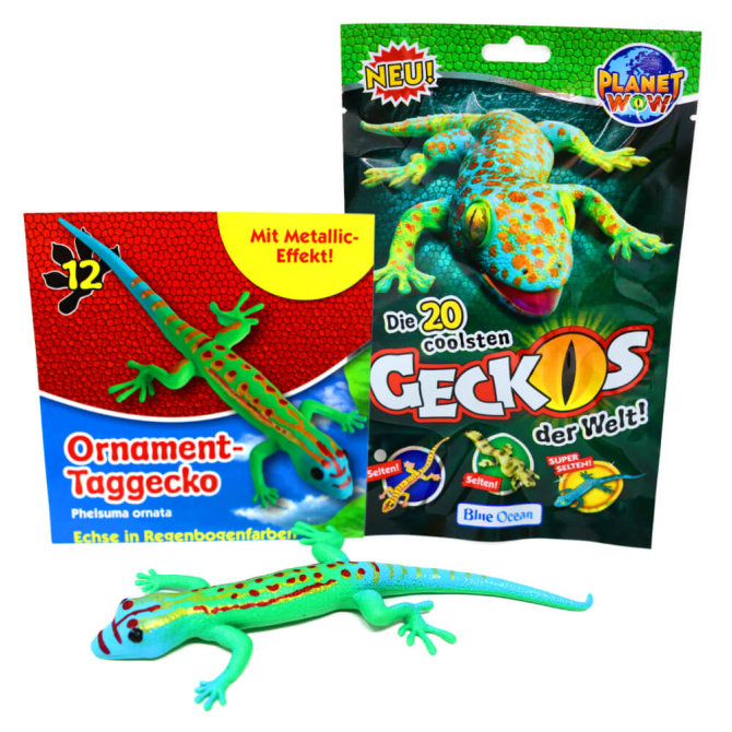 Blue Ocean Geckos Sammelfiguren 2023 - Planet Wow glänzt - Figur 12. Ornament-Taggecko