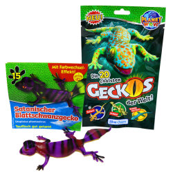 Blue Ocean Geckos Sammelfiguren 2023 - Planet Wow Farbwechsel - Figur 15. Satanischer Blattschwanzgecko