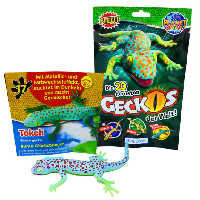 Blue Ocean Geckos Sammelfiguren 2023 - Planet Wow Super selten macht geräusche - Figur 17. Tokeh