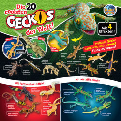 Blue Ocean Geckos Sammelfiguren 2023 - Planet Wow Figur - 4 T&uuml;ten