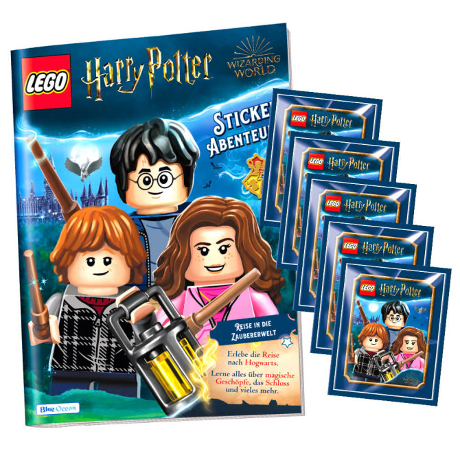 Blue Ocean LEGO Harry Potter Sticker Serie 1 (2023) - 1 Album + 5 T&uuml;ten Sammelsticker