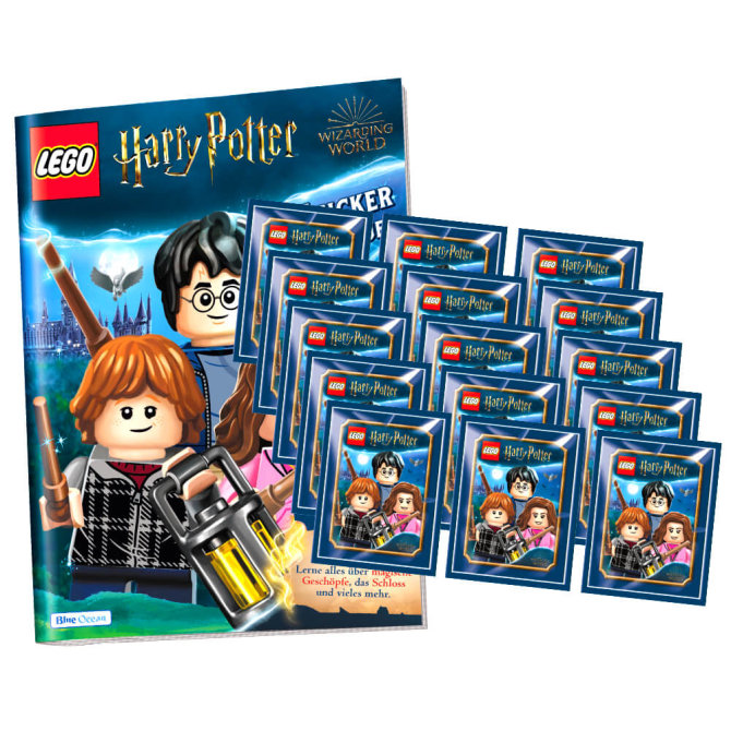 Blue Ocean LEGO Harry Potter Sticker Serie 1 (2023) - 1 Album + 15 Tüten Sammelsticker