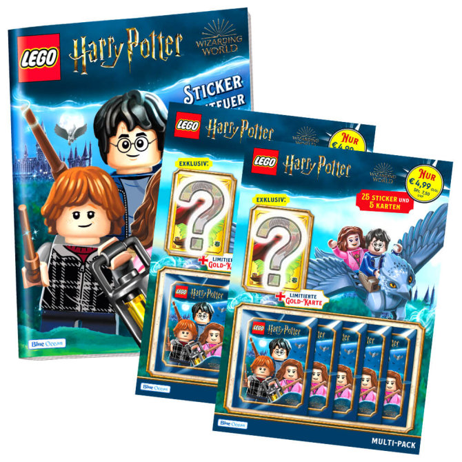 Blue Ocean LEGO Harry Potter Sticker Serie 1 (2023) - 1 Album + 2 Multipack Sammelsticker