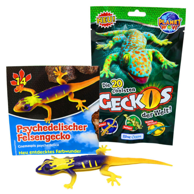 Blue Ocean Geckos Sammelfiguren 2023 - Planet Wow - Figur 14. Psychedelischer Felsengecko