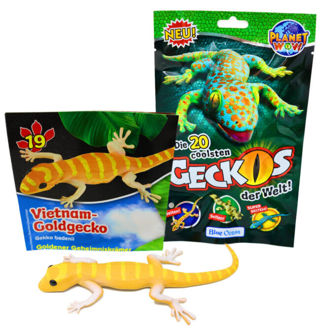 Blue Ocean Geckos Sammelfiguren 2023 - Planet Wow - Figur 19. Vietnam-Goldgecko
