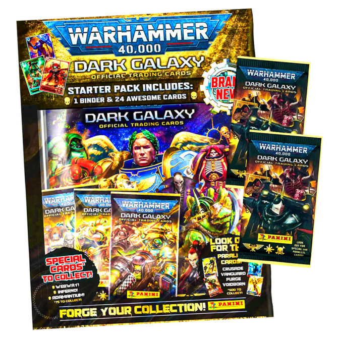 WARHAMMER 40.000 Dark Galaxy Karten - Trading Cards (2023) - 1 Starter + 2 Booster